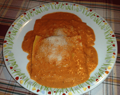 Ravioli con Ricotta e Spinaci 